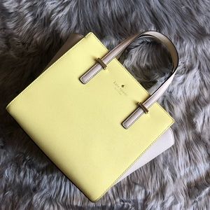 Kate Spade Small Hayden in lemonade/cement NWOT